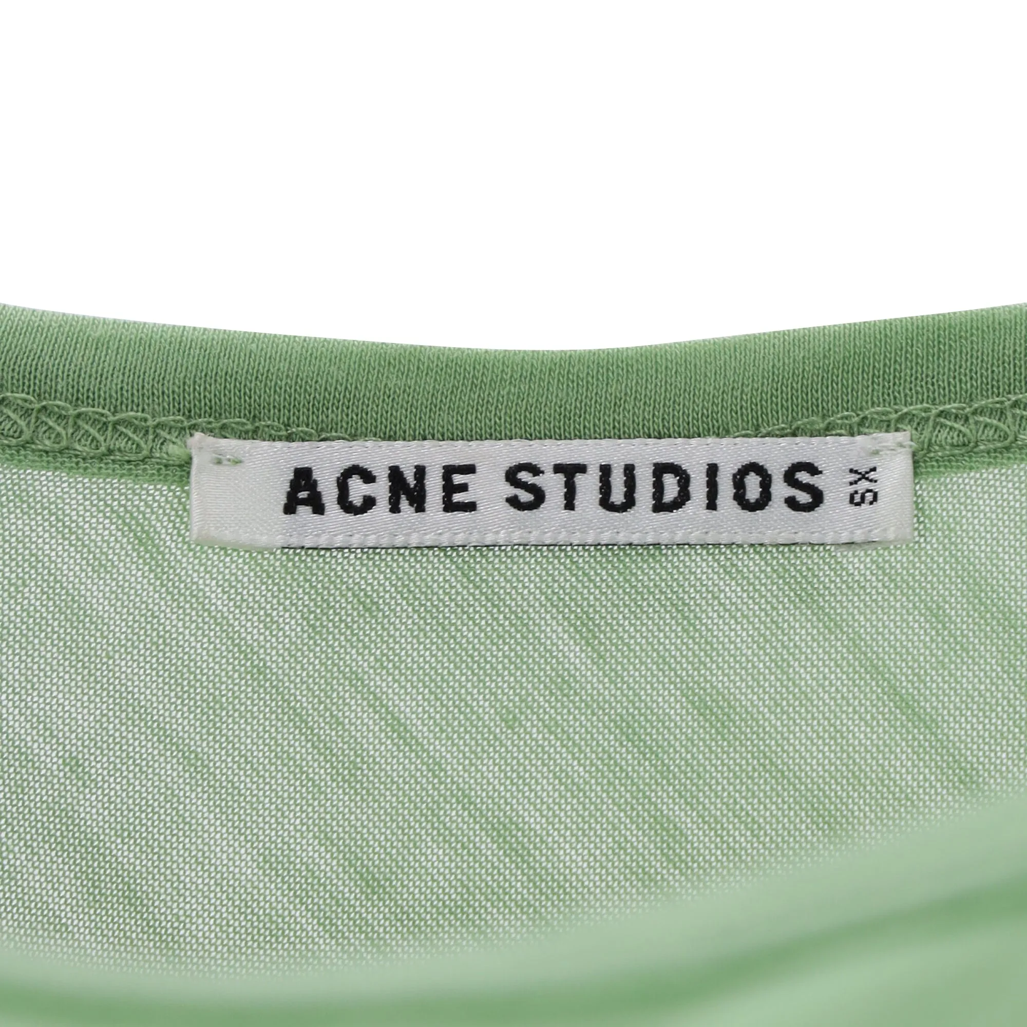 Acne Studios Scoop Neck Sleeveless Tank Top in Green Lyocell