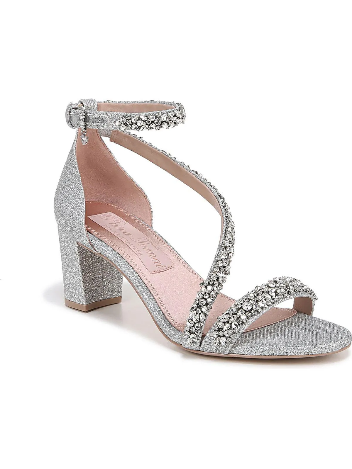 Ahava Womens Satin Embellished Heels
