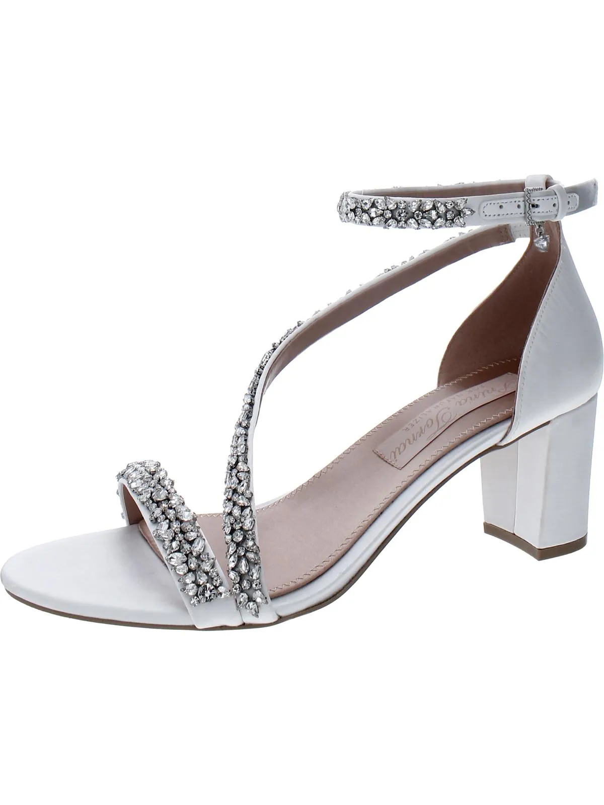 Ahava Womens Satin Embellished Heels