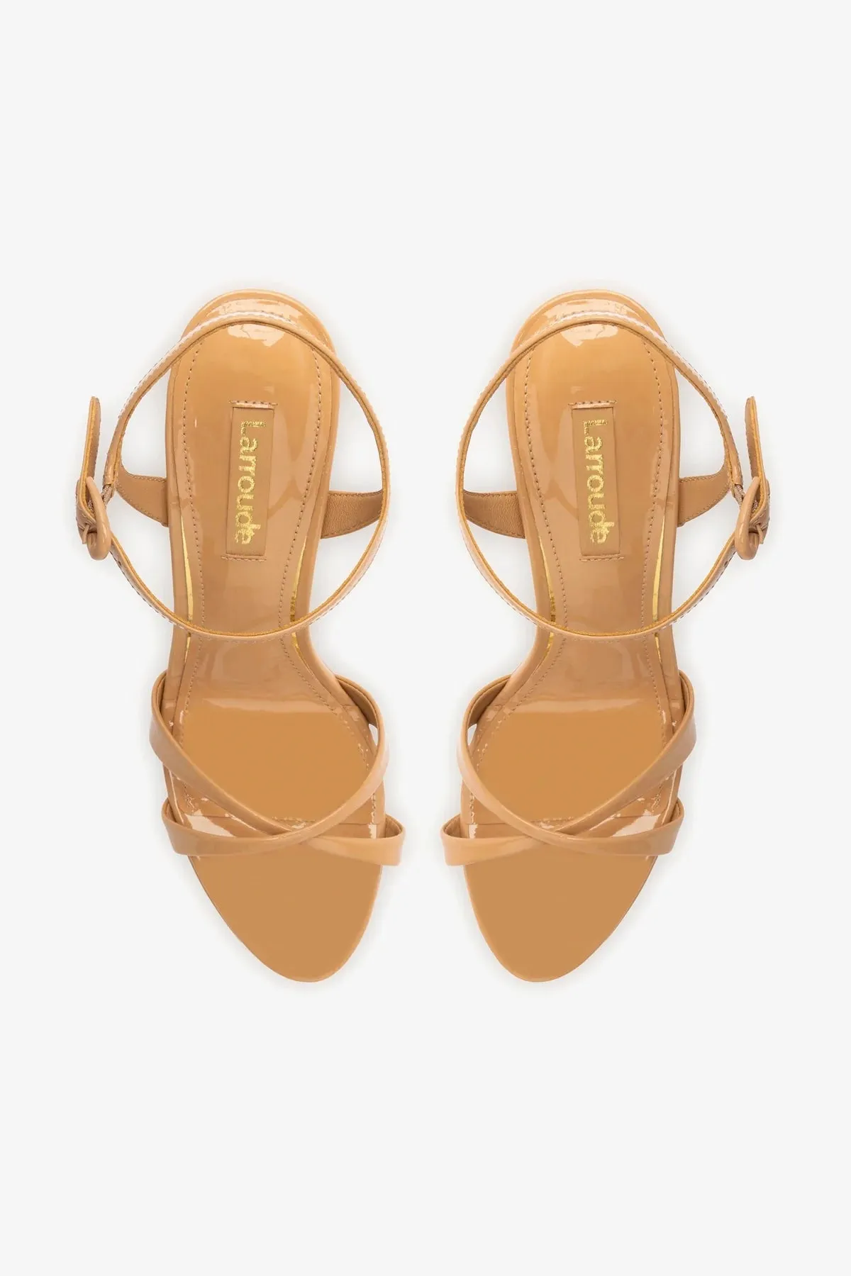 Angelina Sandal In Tan Patent Leather