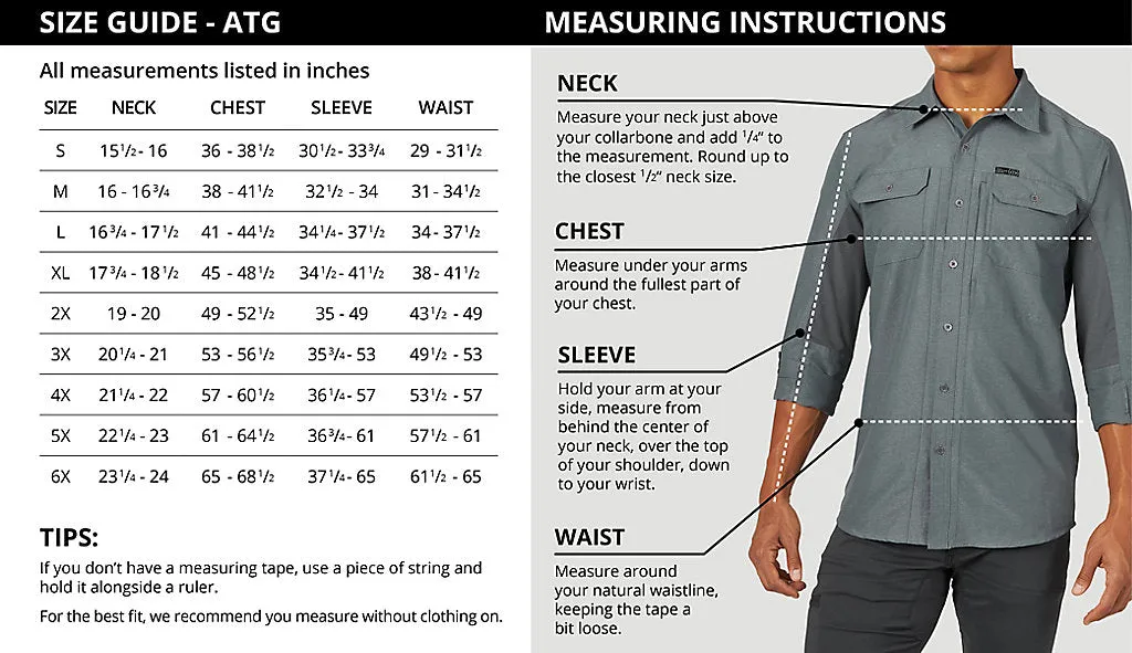 ATG By Wrangler™ Men's Angler Long Sleeve Shirt in Chamois Wrangler Clothing