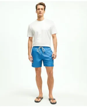 Brooks Brothers Men's 5" Stretch Montauk Swim Trunks Blue Brooks Brothers