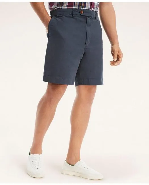 Brooks Brothers Men's Big & Tall 9" Stretch Washed Canvas Shorts Navy Brooks Brothers