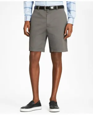 Brooks Brothers Men's Flat Front Stretch Advantage Chino Shorts Grey Brooks Brothers