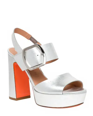 Bruxel Platform Sandal in Silver