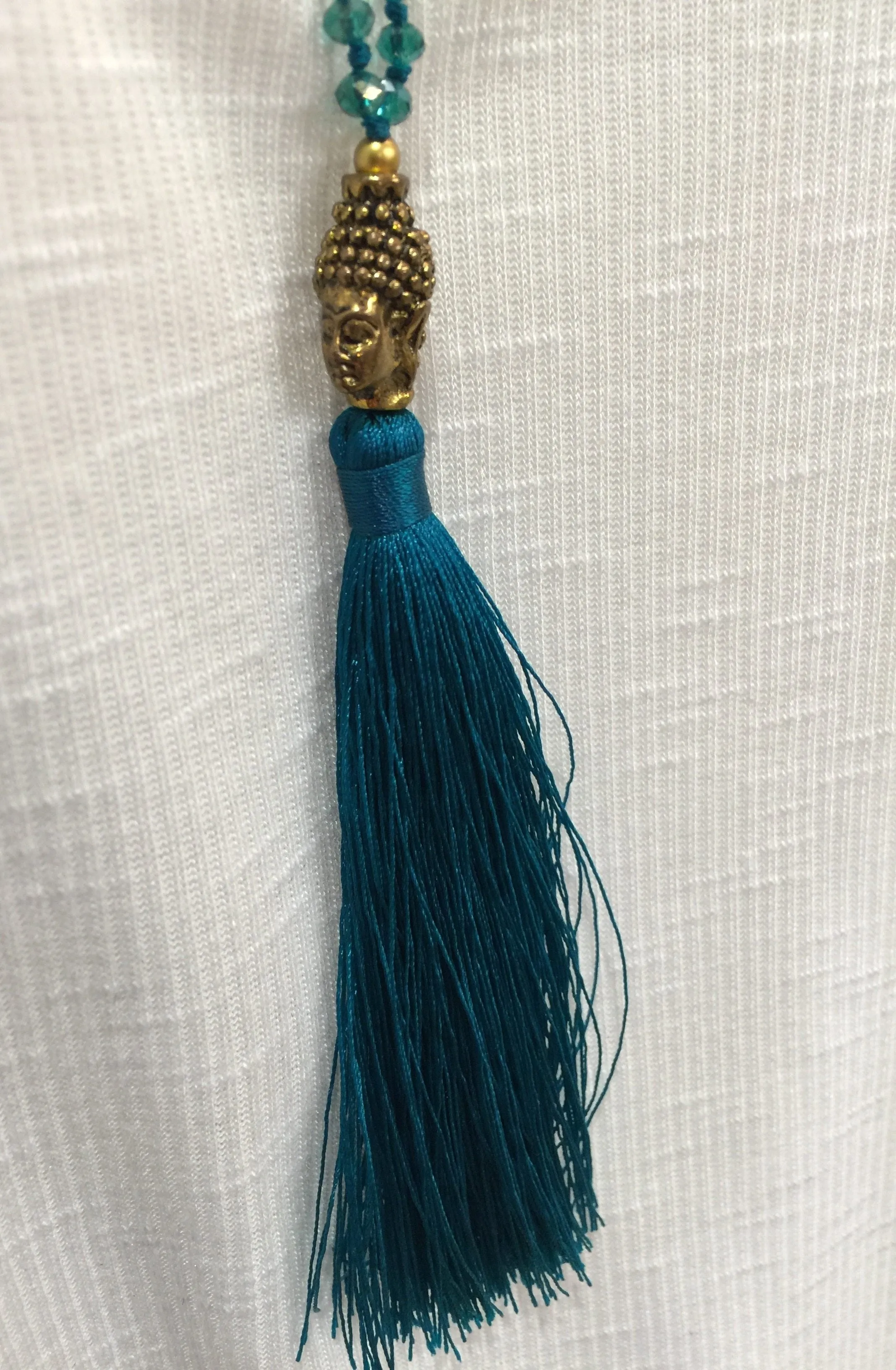 Buddha Tassel Crystal Necklace