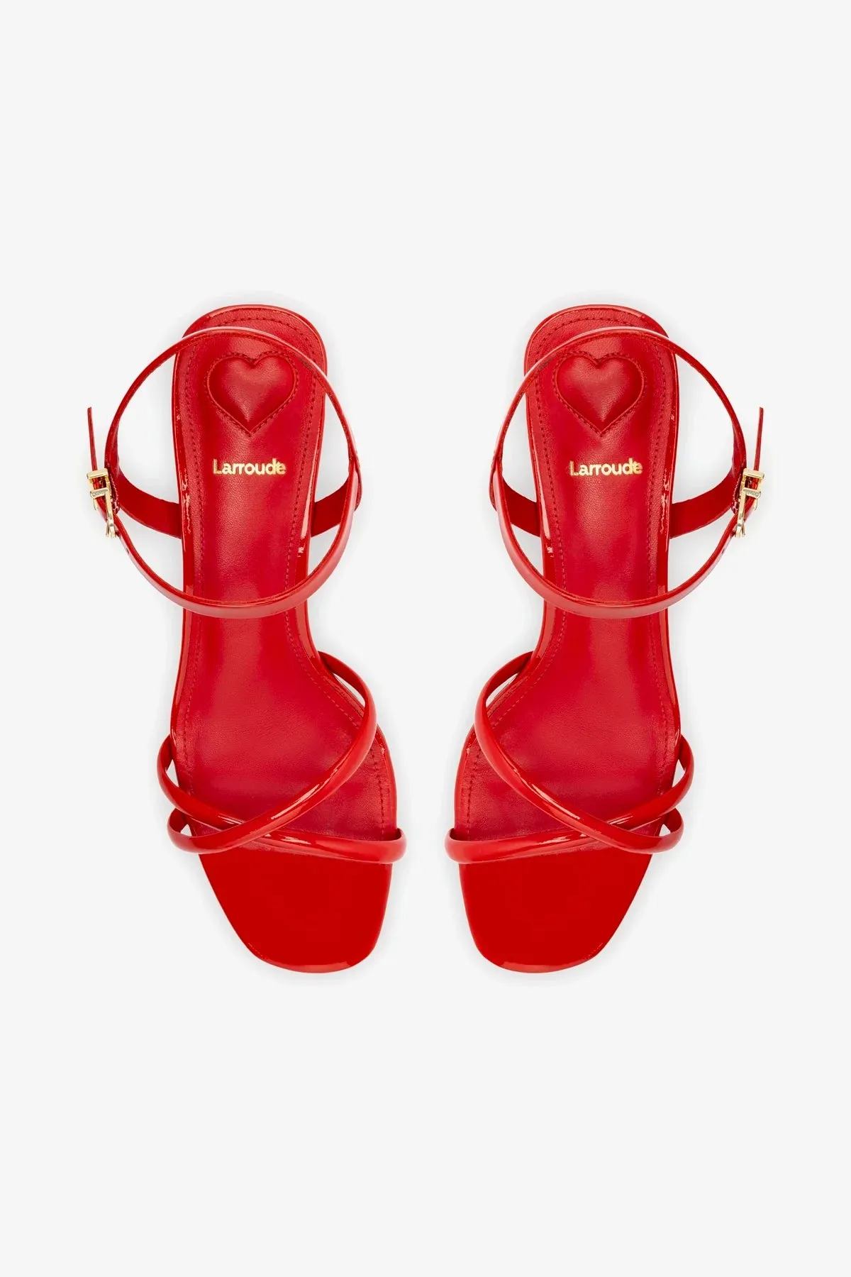 Charlotte Sandal In Scarlet Patent Leather