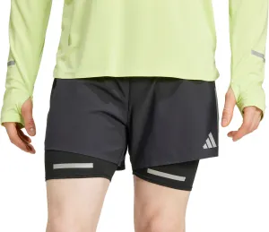 Clothing Adidas  Men adidas Ultimate Reflective 2 In 1 Mens Running Shorts - Black