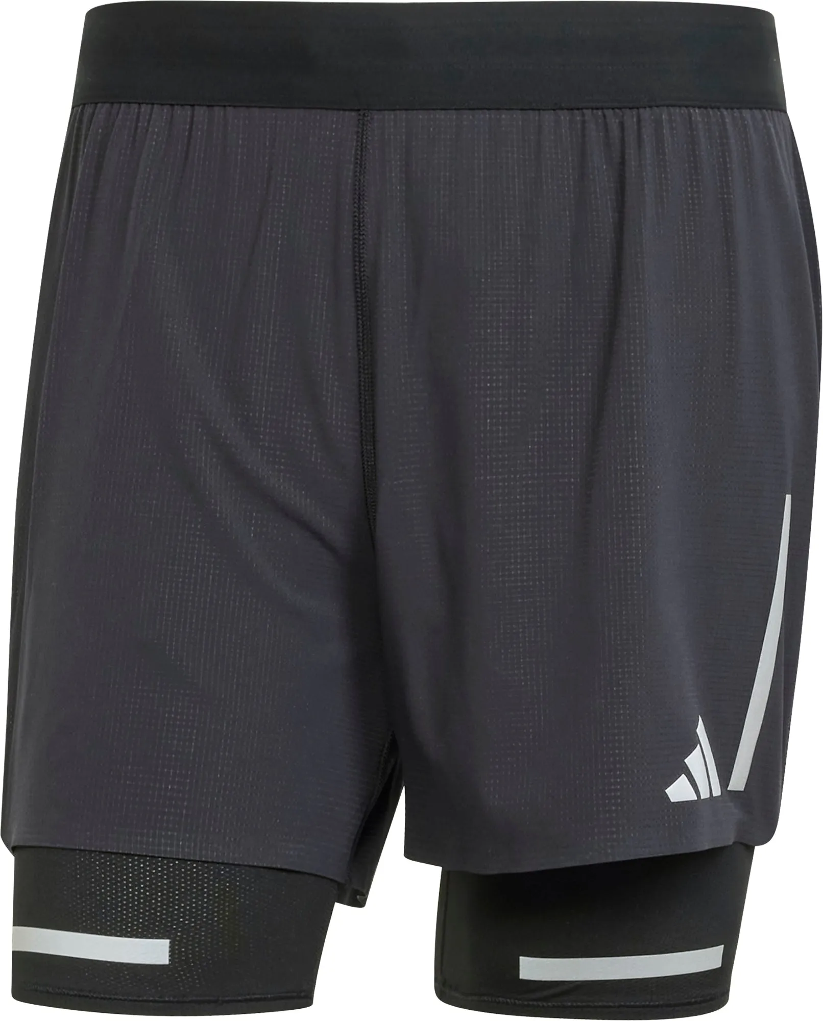 Clothing Adidas  Men adidas Ultimate Reflective 2 In 1 Mens Running Shorts - Black
