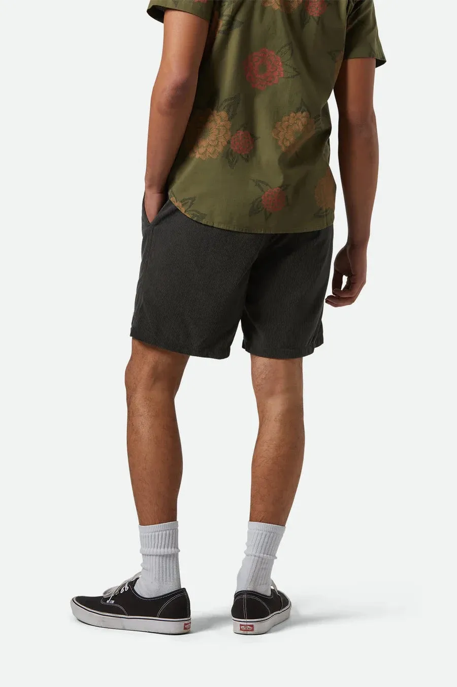 Clothing Brixton Men Everyday Corduroy Short - Washed Black
