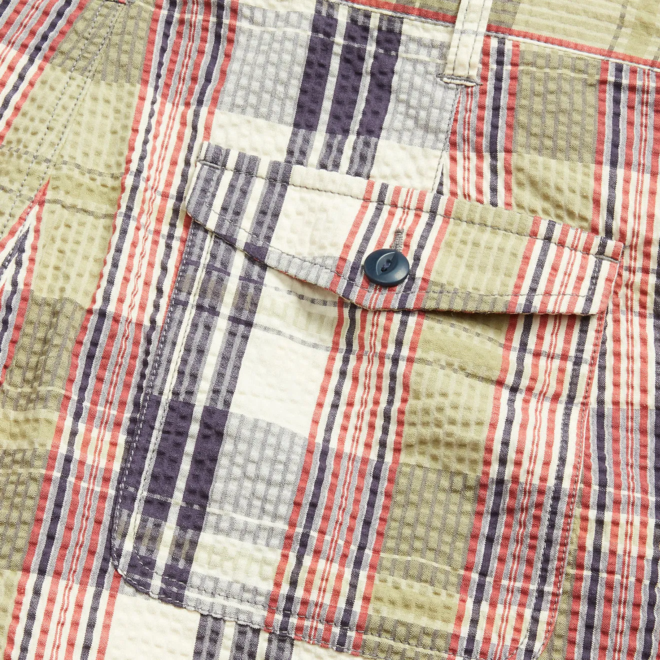 Clothing Rrl By Ralph Lauren Men RRL by Ralph Lauren Officer Seersucker Madras Short Multi Blue