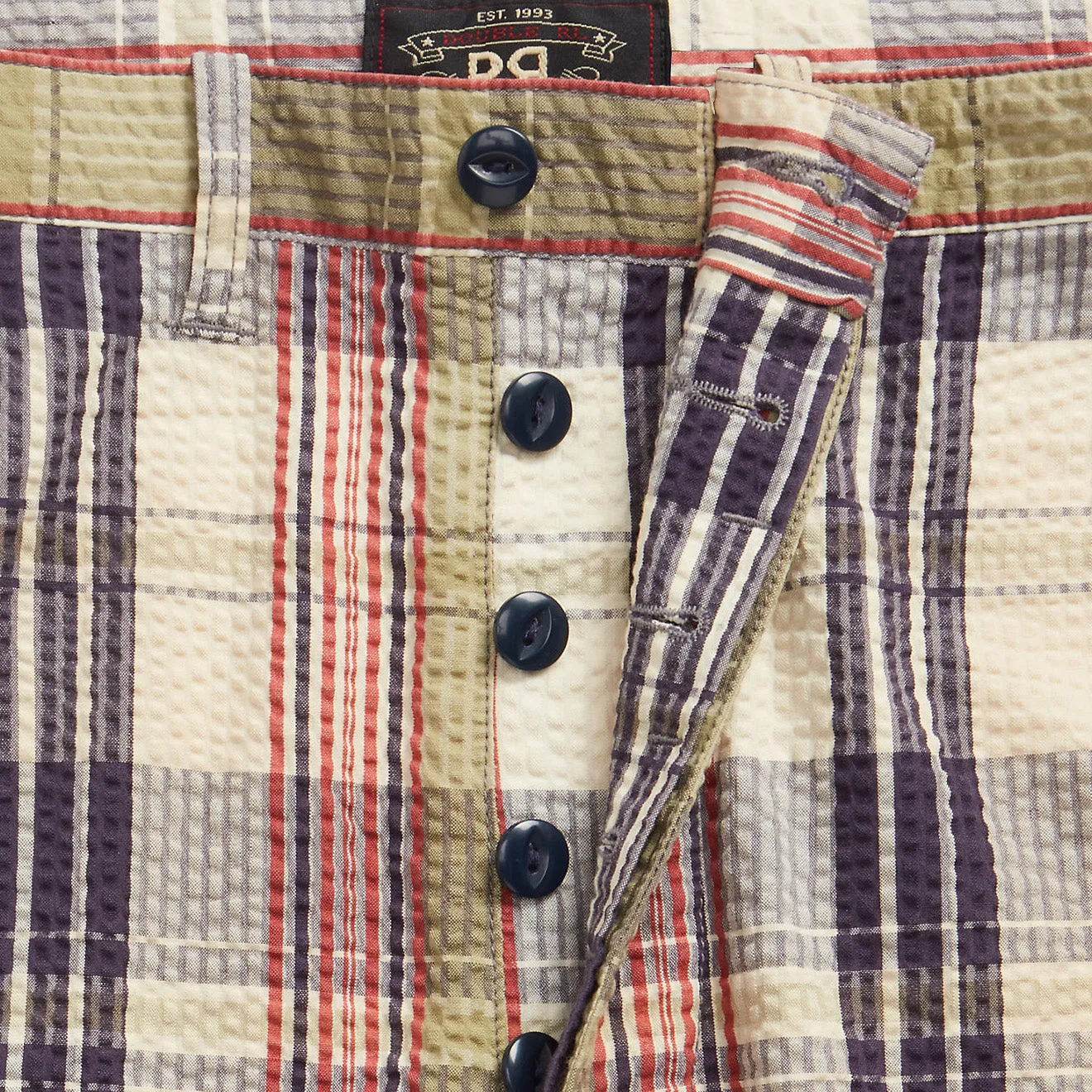 Clothing Rrl By Ralph Lauren Men RRL by Ralph Lauren Officer Seersucker Madras Short Multi Blue
