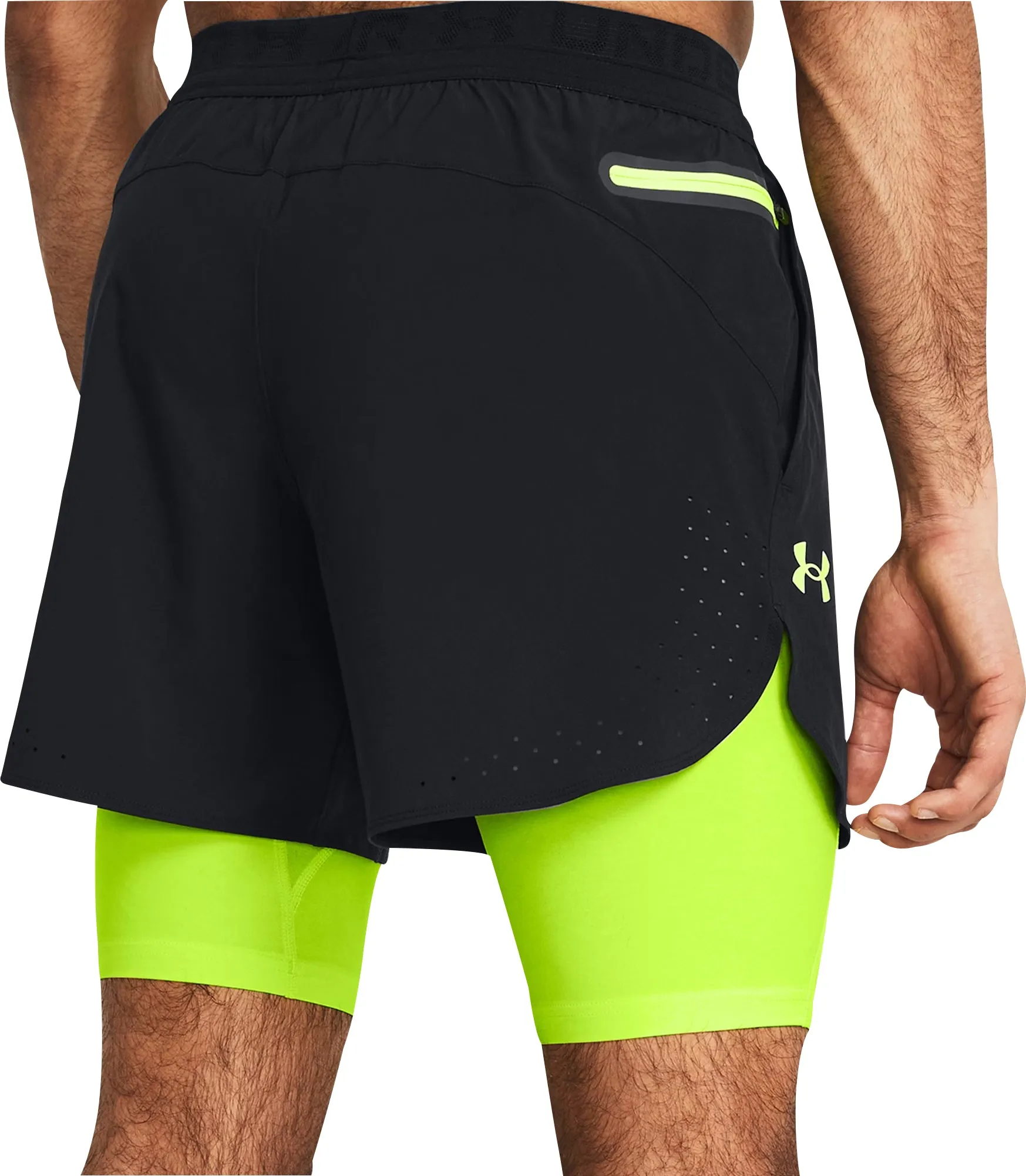 Clothing Under Armour  Men Under Armour Vanish Elite 2 In 1 Mens Running Shorts - Black
