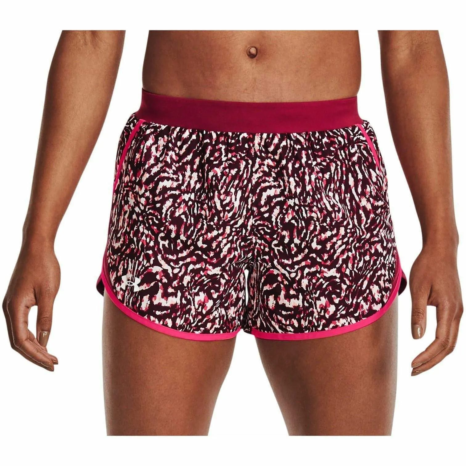 Clothing Under Armour  Women Under Armour Fly By 2.0 Printed Womens Running Shorts - Pink