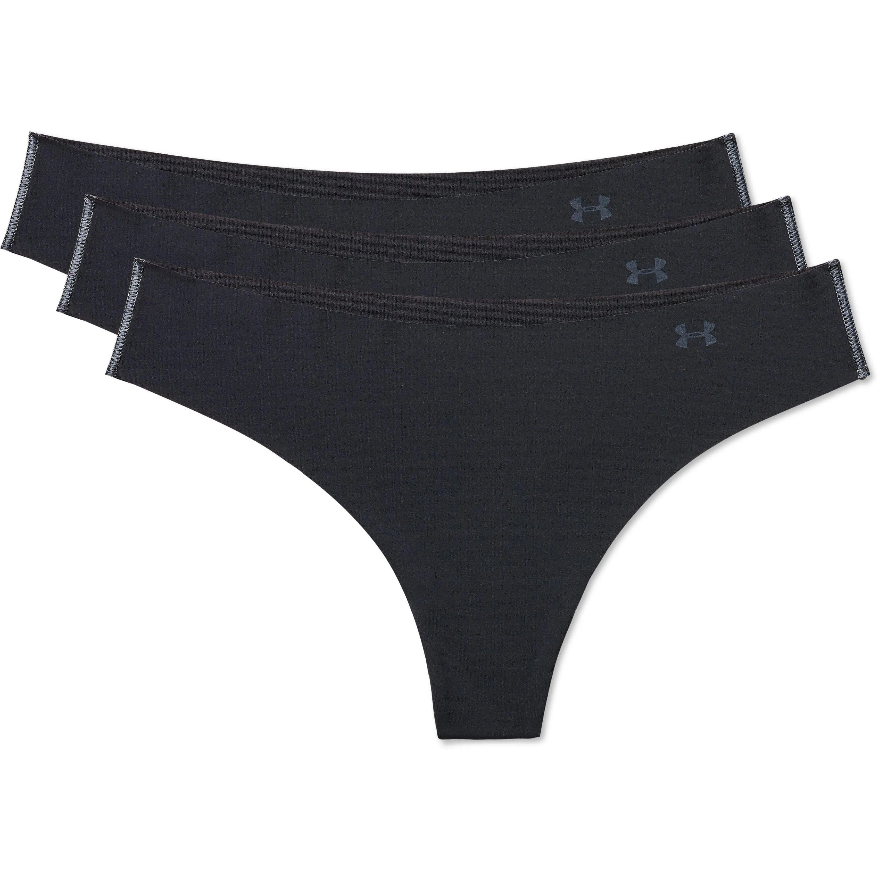 Clothing Under Armour  Women Under Armour Pure Stretch (3 Pack) Womens Thong - Black