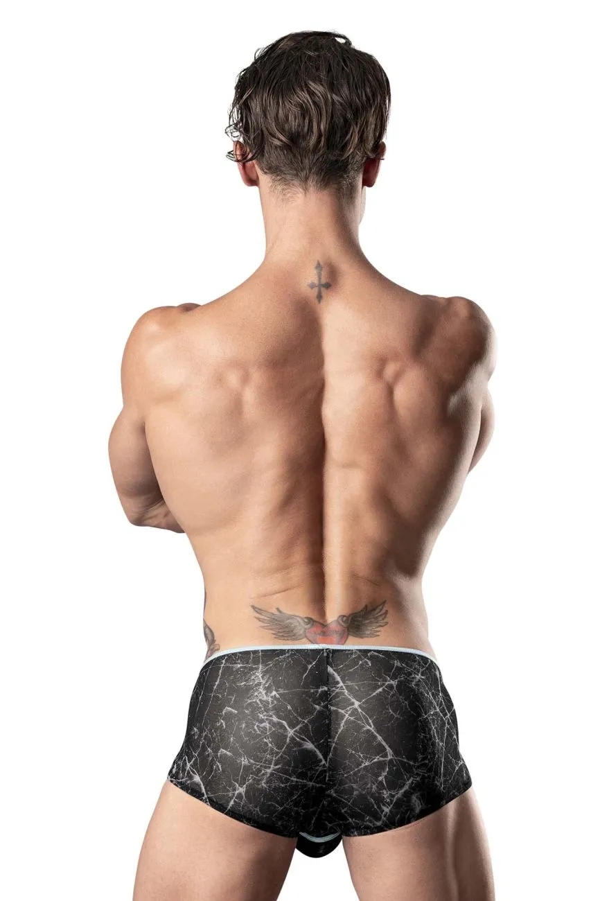 Clothing_Male Power_Mens Underwear Male Power 130-290 Marble Mesh Micro Mini Short Color Black
