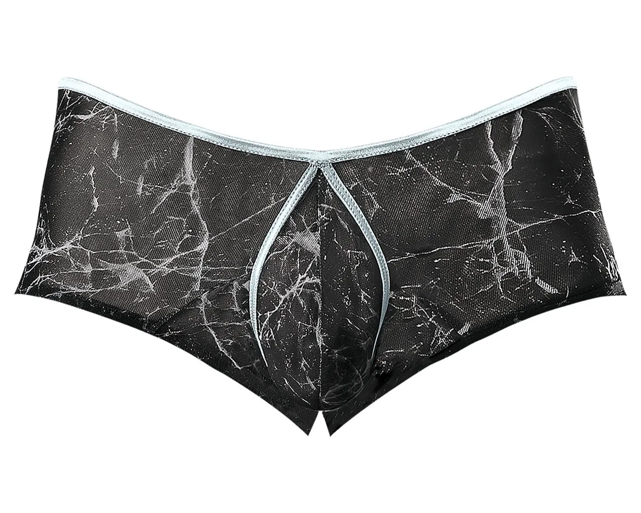 Clothing_Male Power_Mens Underwear Male Power 130-290 Marble Mesh Micro Mini Short Color Black