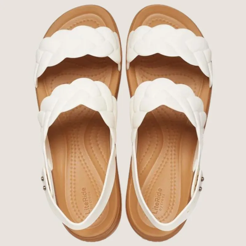 Crocs Brooklyn Woven Upper Low Wedge Shoes_Crocs