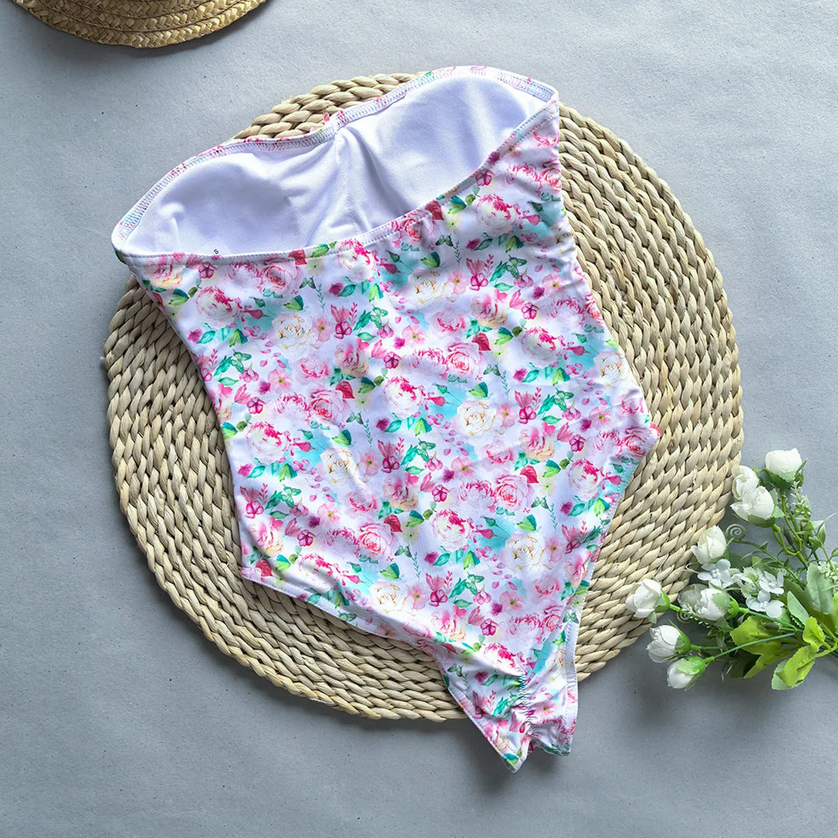 Dakota Floral Strapless Swimsuit