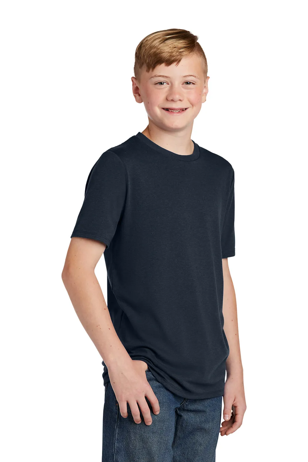 District Youth Perfect Tri Short Sleeve Crewneck T-Shirt - New Navy Blue