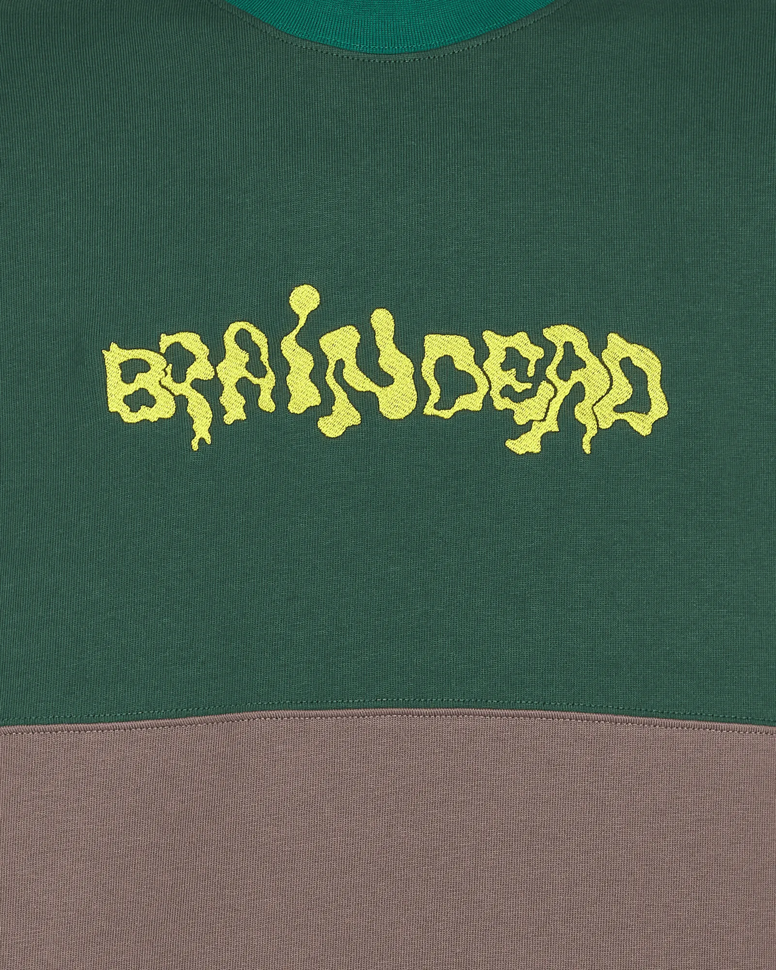 Embroidered Football Longsleeve T-Shirt Green