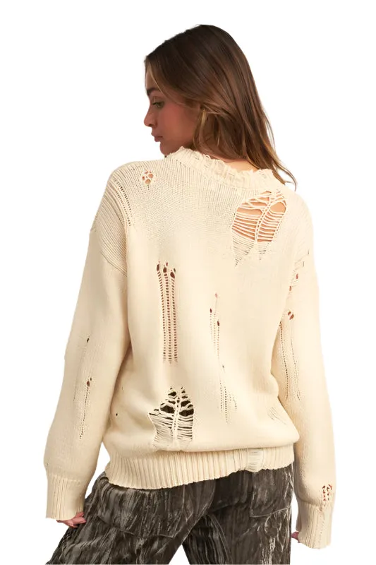 Emory Park DISTRESSED OVERSIZED SWEATER