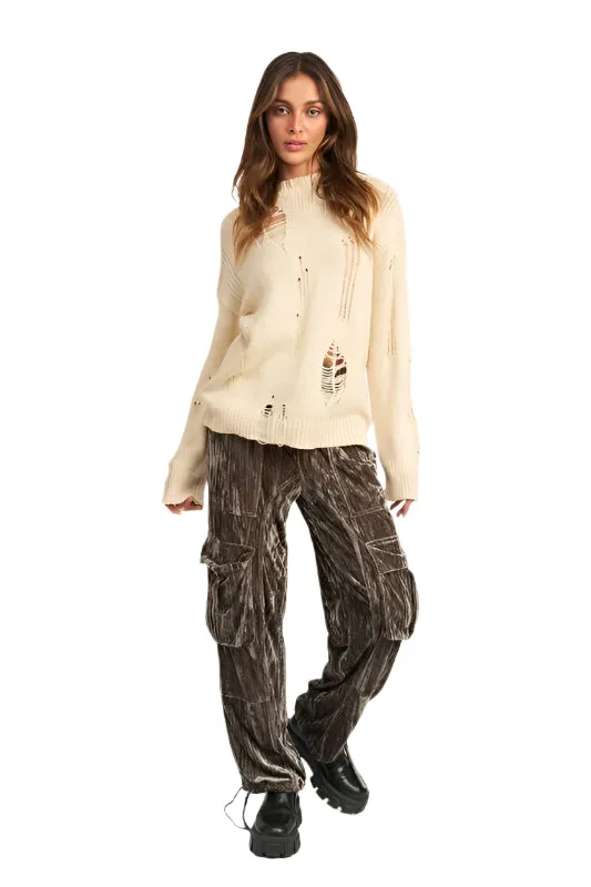 Emory Park DISTRESSED OVERSIZED SWEATER