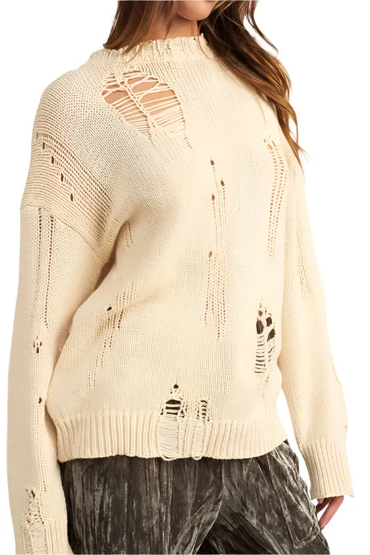 Emory Park DISTRESSED OVERSIZED SWEATER