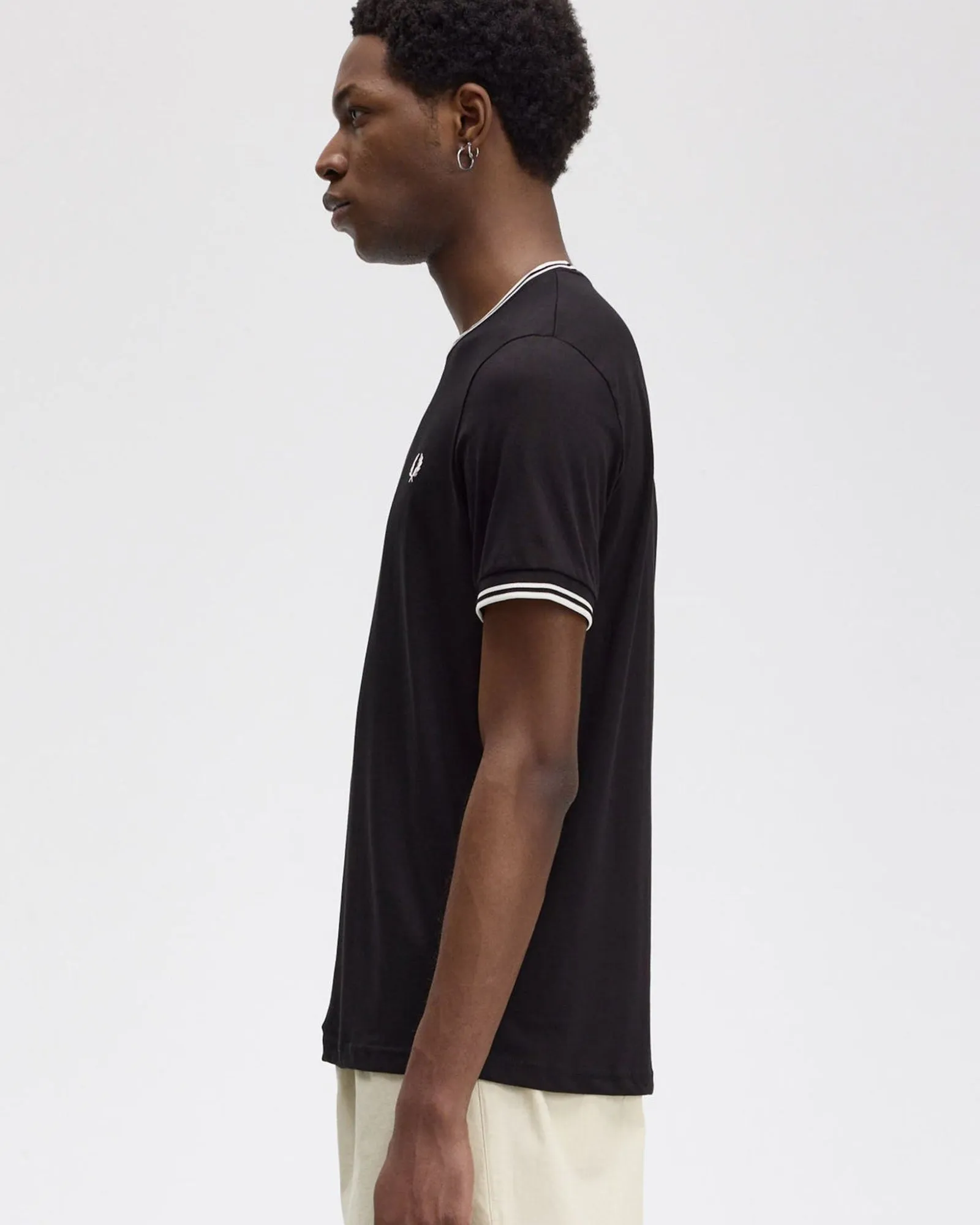 Fred Perry Twin Tipped T Shirt - Black