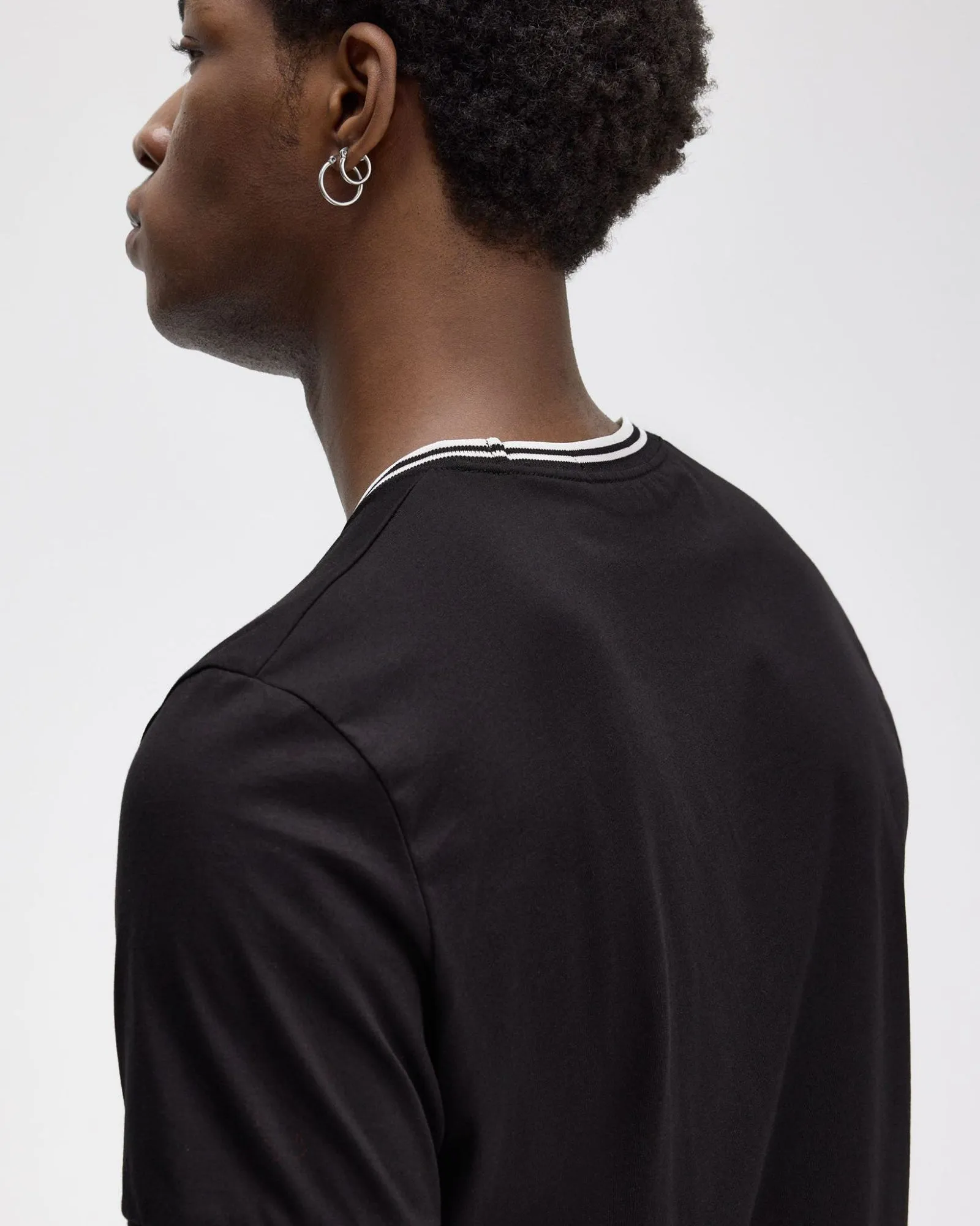 Fred Perry Twin Tipped T Shirt - Black