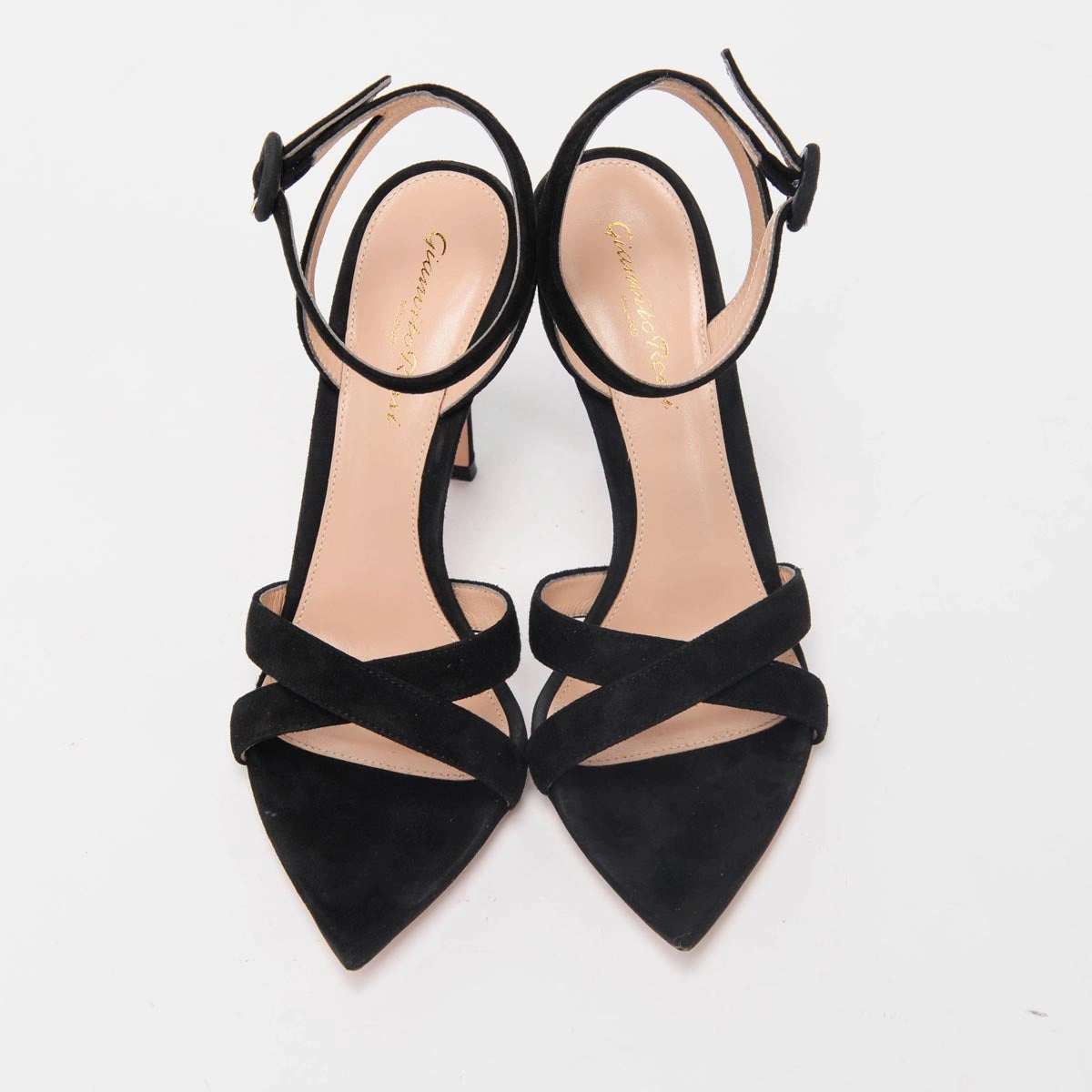 Gianvito Rossi Black Suede Alixia Sandals 36.5