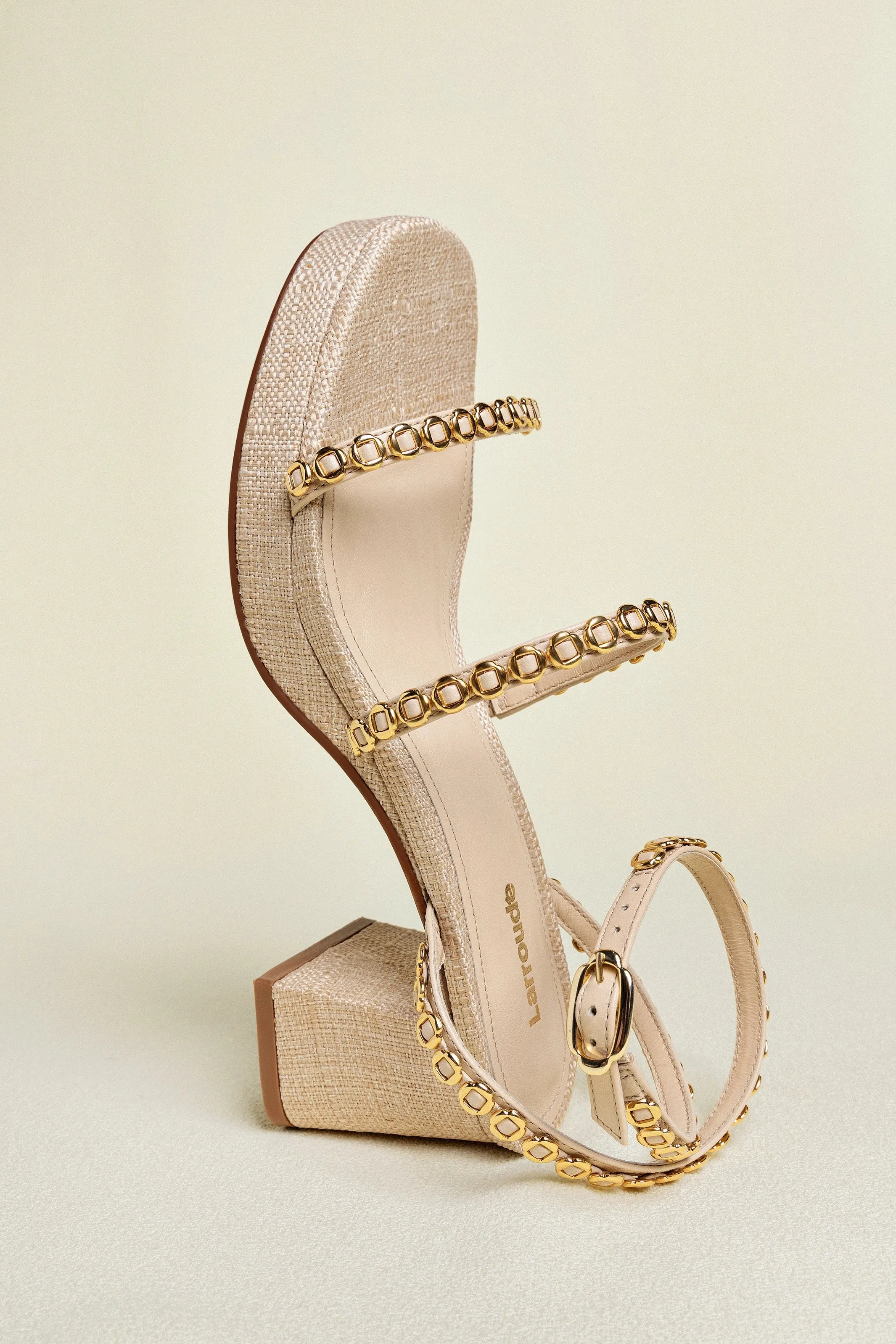 Gio Milanina Sandal In Beige Raffia