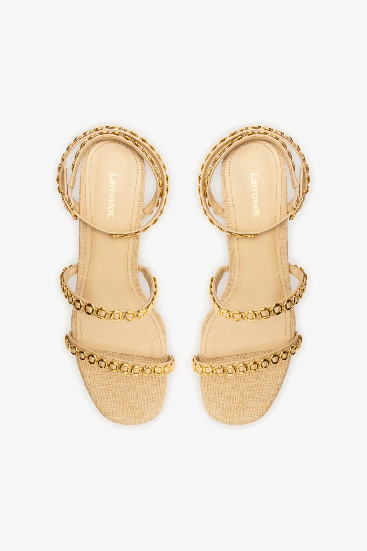 Gio Milanina Sandal In Beige Raffia