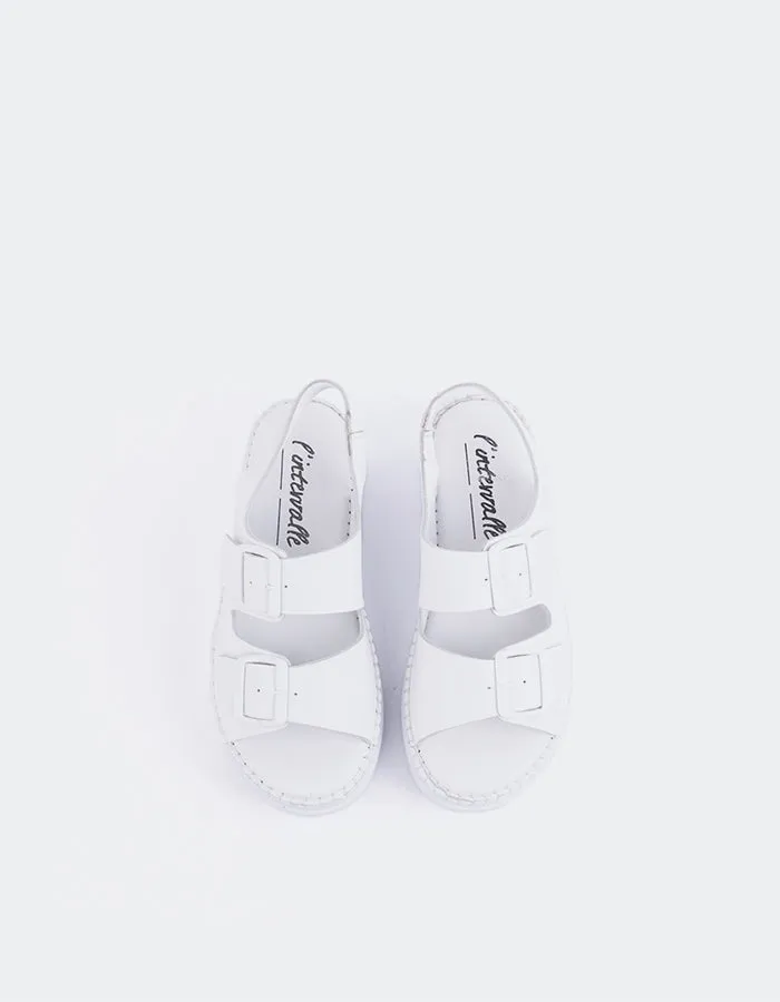 Grafton White Leather