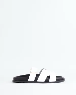 Gustave White Leather