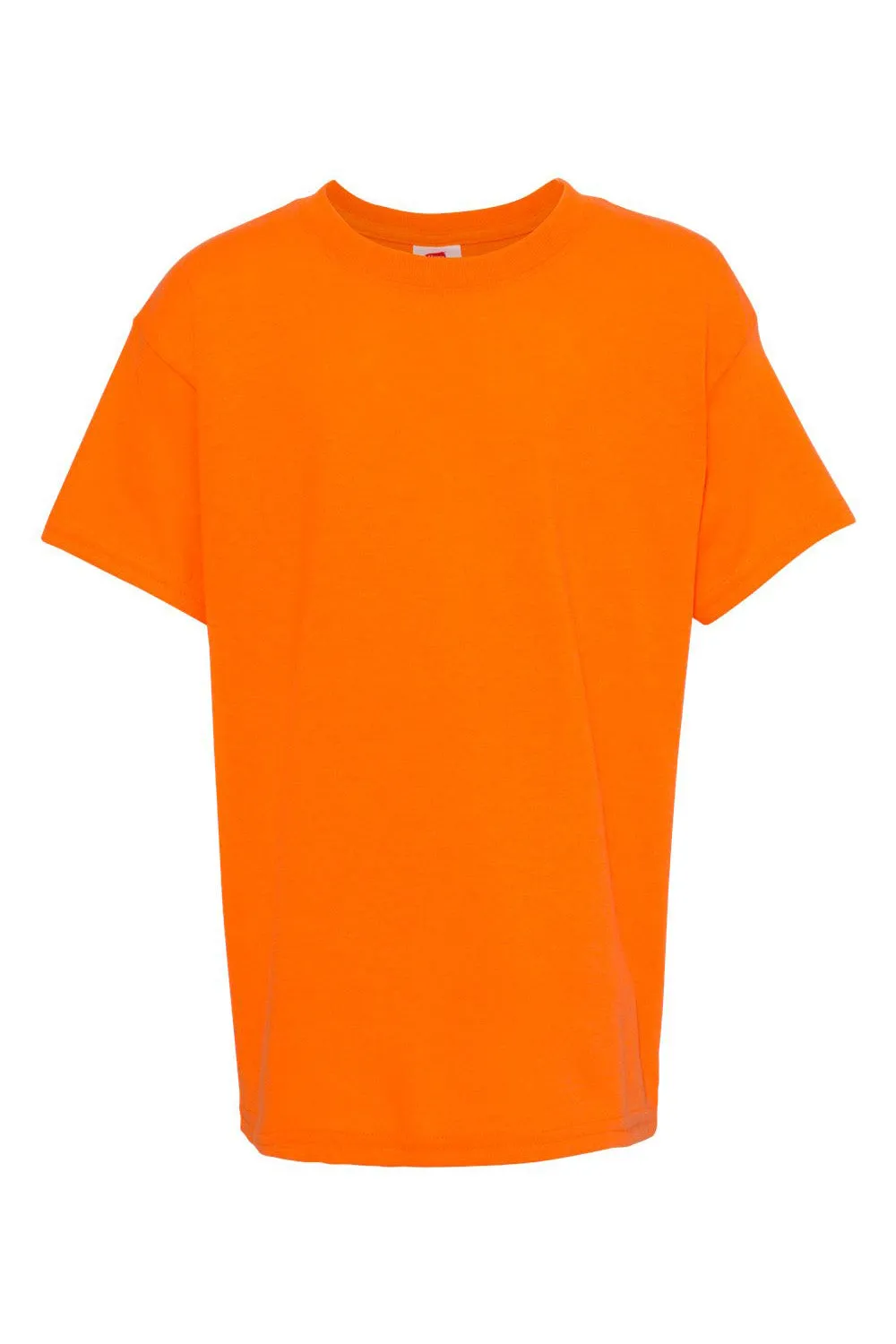 Hanes Youth EcoSmart Short Sleeve Crewneck T-Shirt - Safety Orange