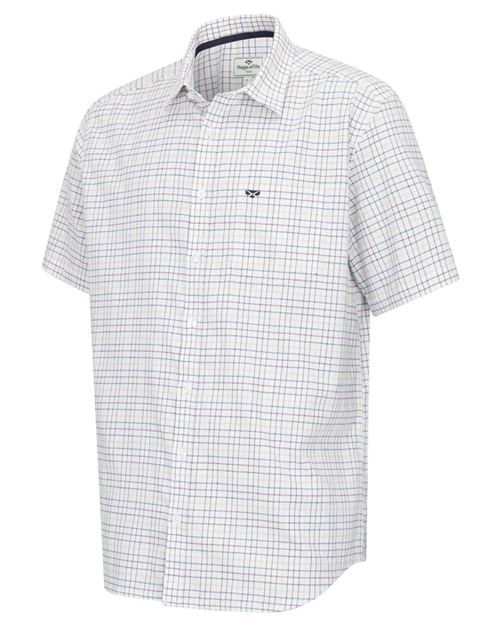 Hoggs of Fife Mens Callum Short Sleeve Tattersall Shirt Hoggs of Fife