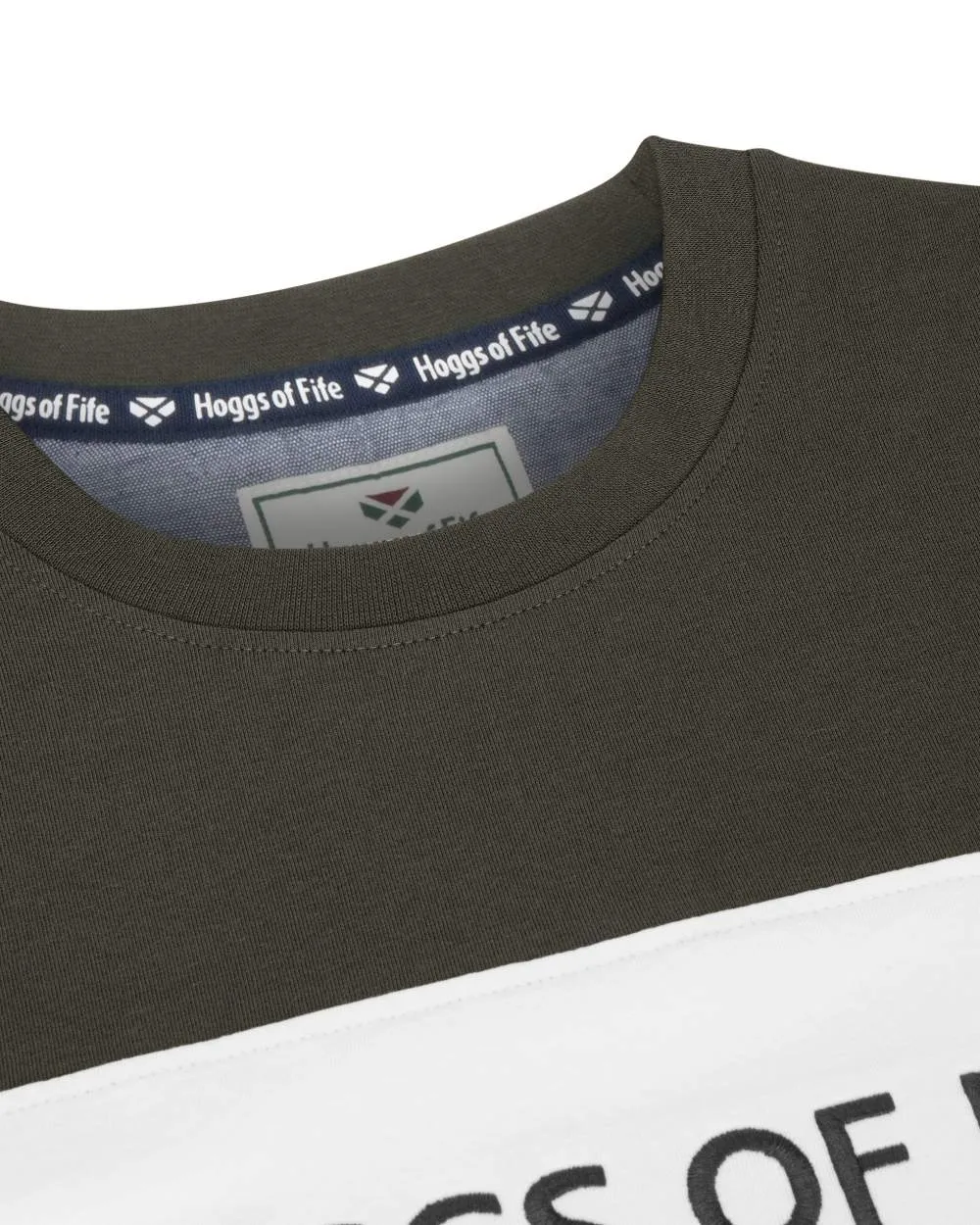Hoggs of Fife Mens Dalbeattie Colour Block T-Shirt Hoggs of Fife