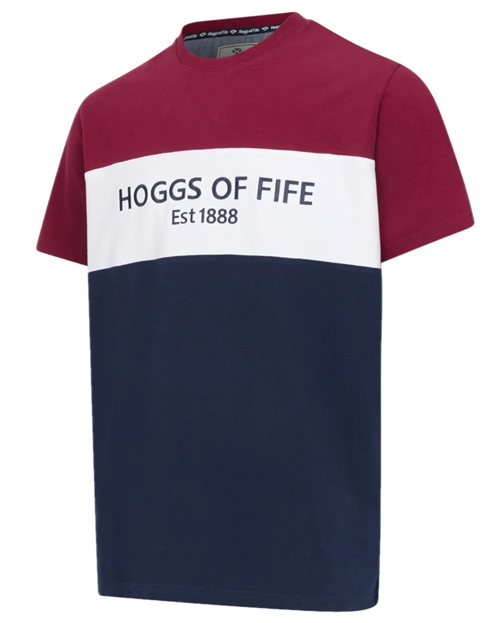 Hoggs of Fife Mens Dalbeattie Colour Block T-Shirt Hoggs of Fife