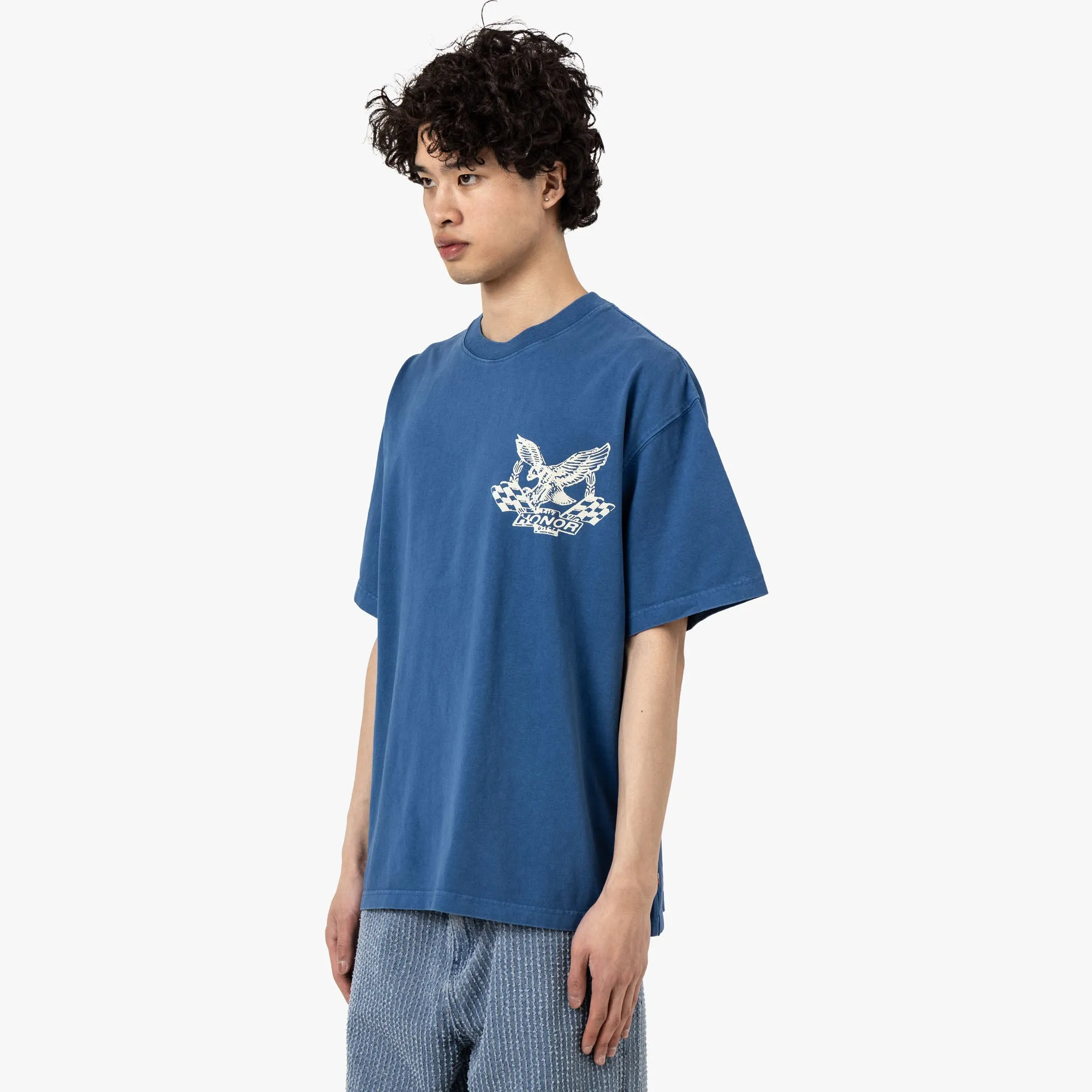 Honor The Gift Vintage Oil T-Shirt Blue
