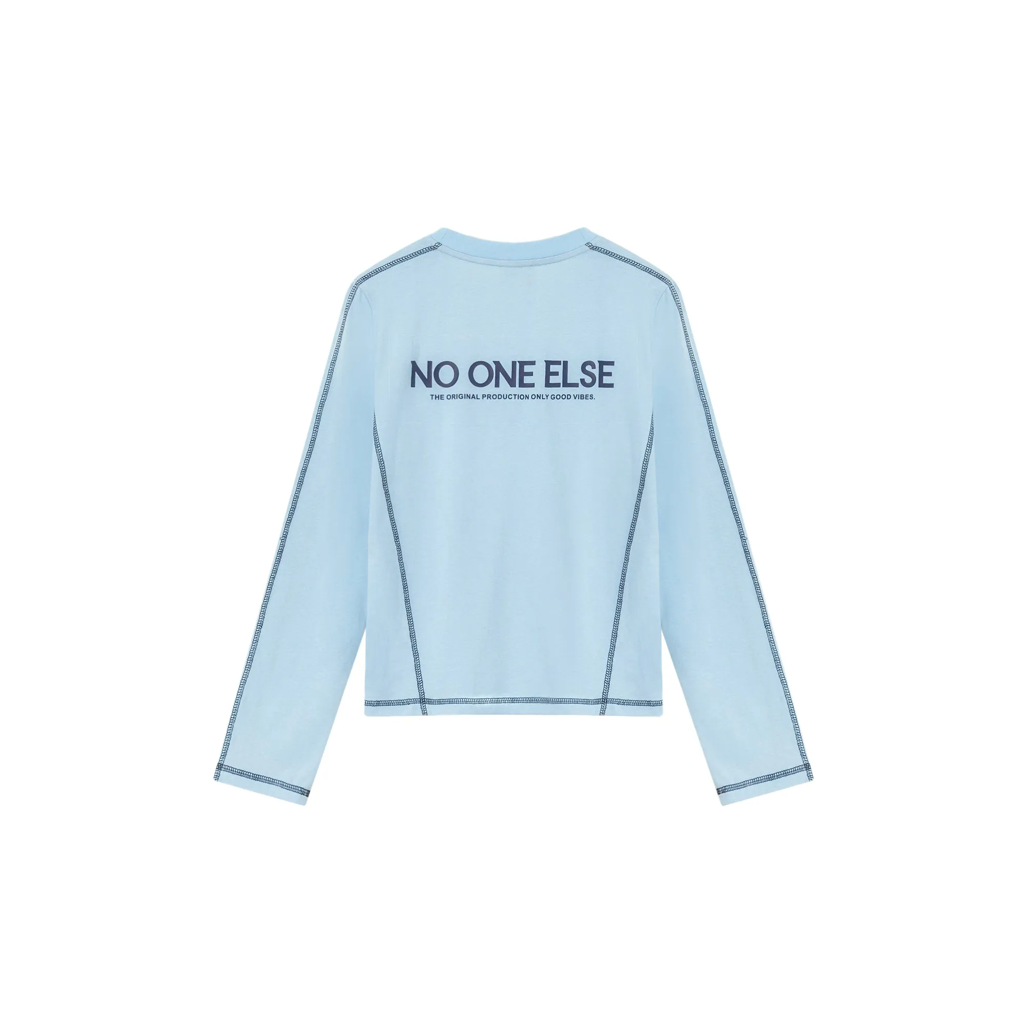 Logo Stitch Cotton Long Sleeve T-Shirt