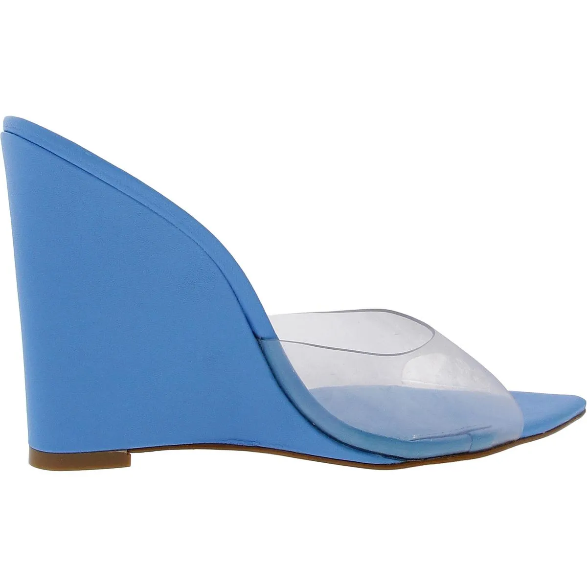 Luci Vynil Womens Pointed Toe Slide Heels