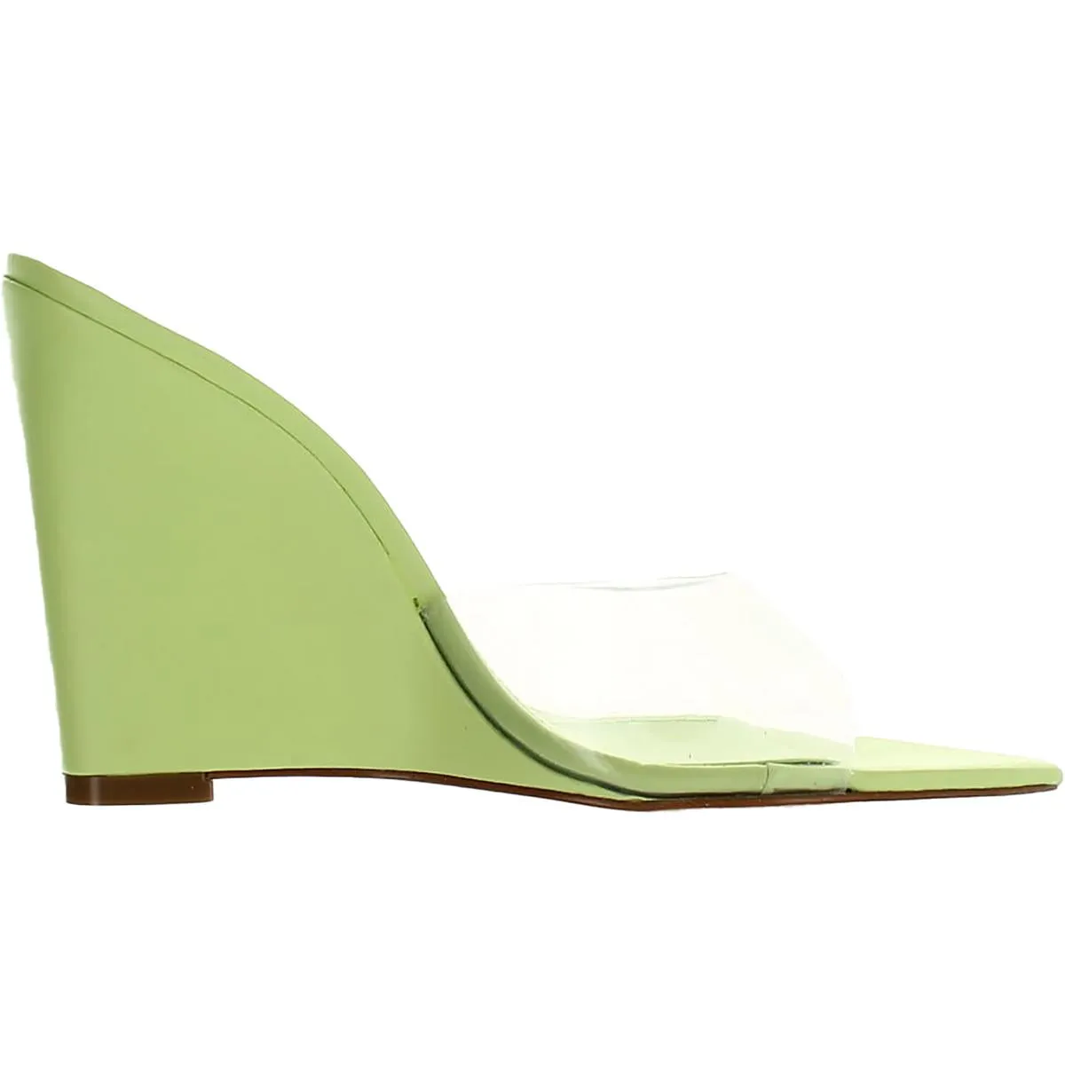 Luci Vynil Womens Pointed Toe Slide Heels