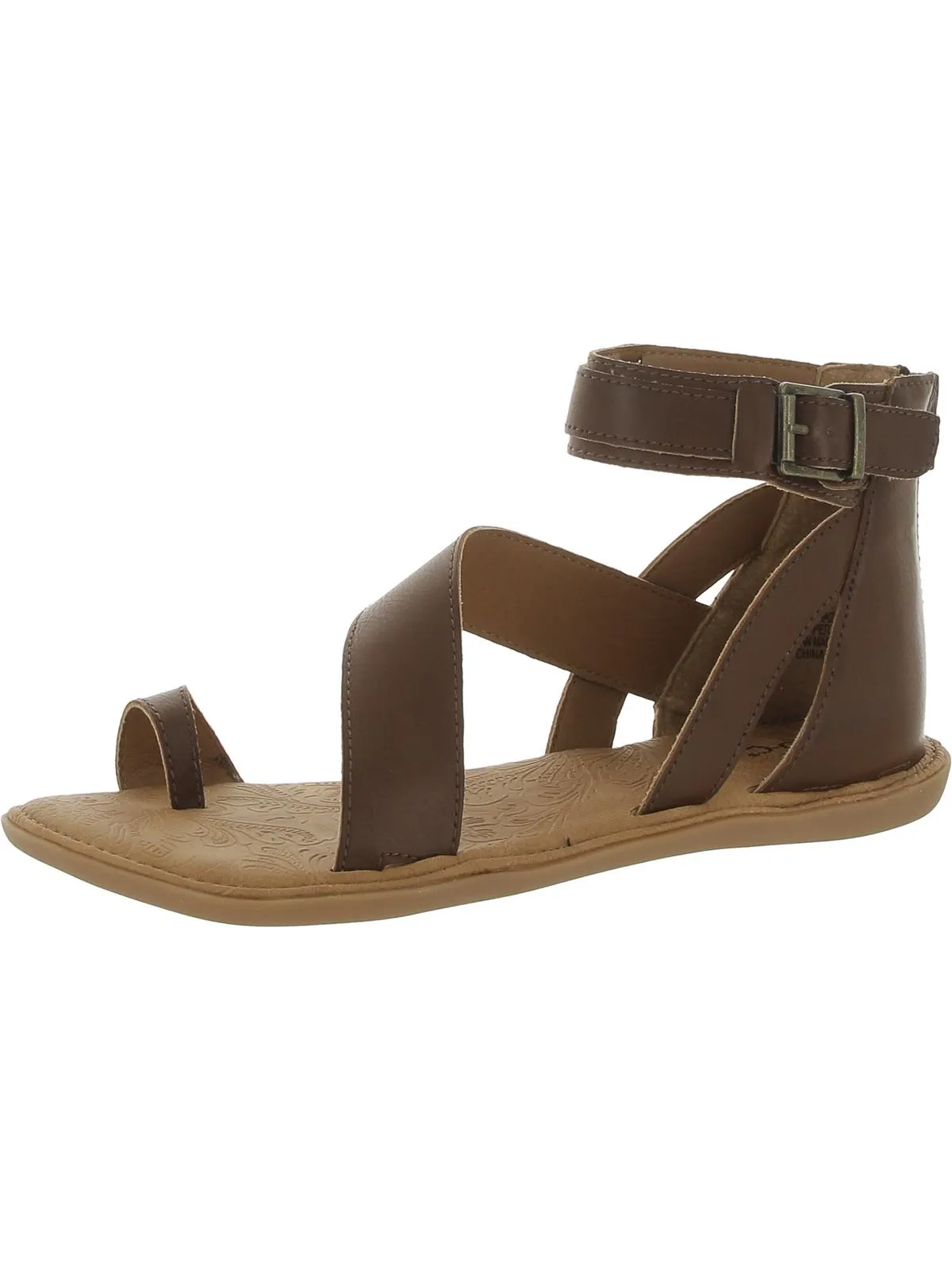 Maci Womens Strappy Zipper Ankle Strap