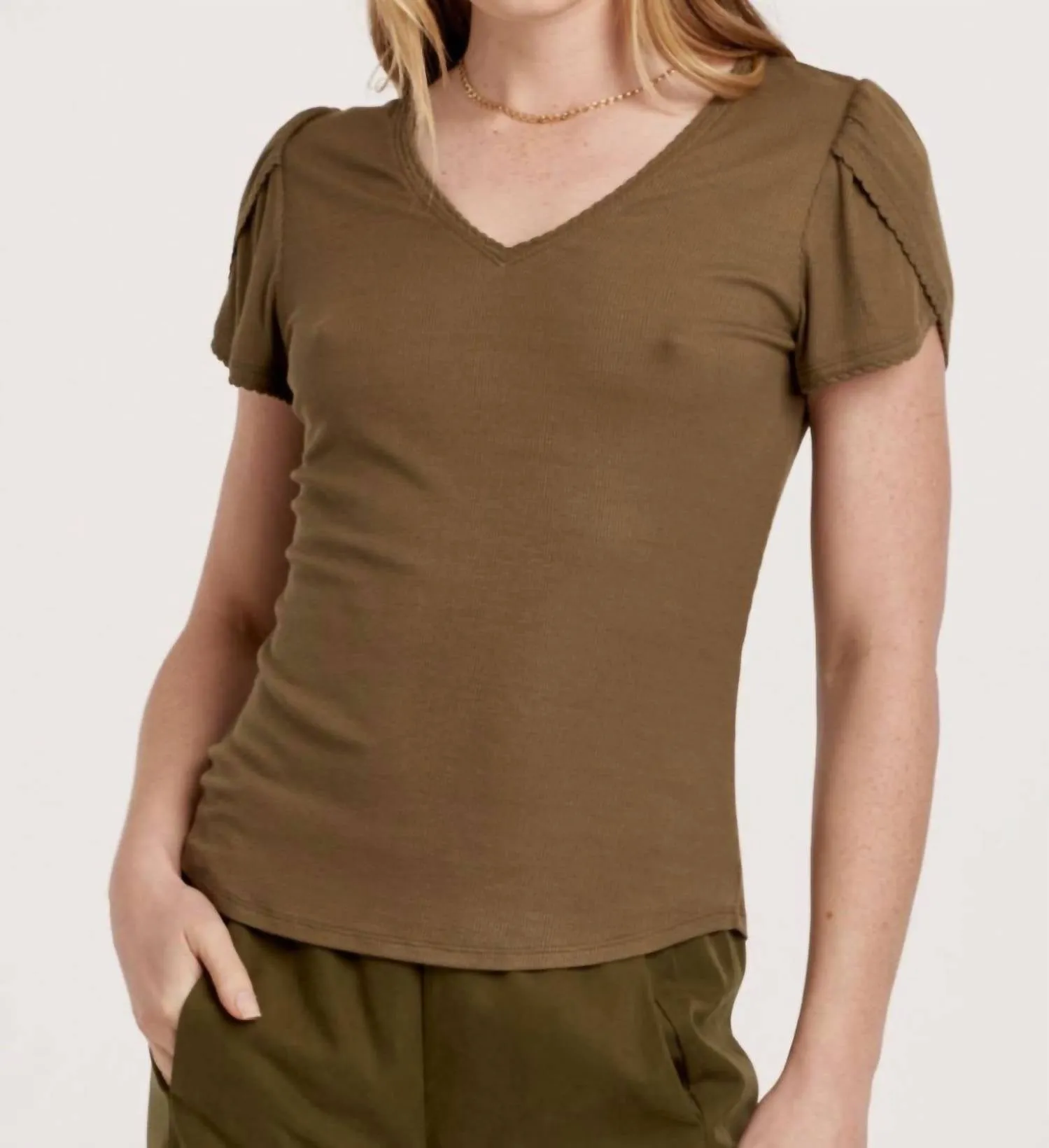 Maddie Top In Vineyard