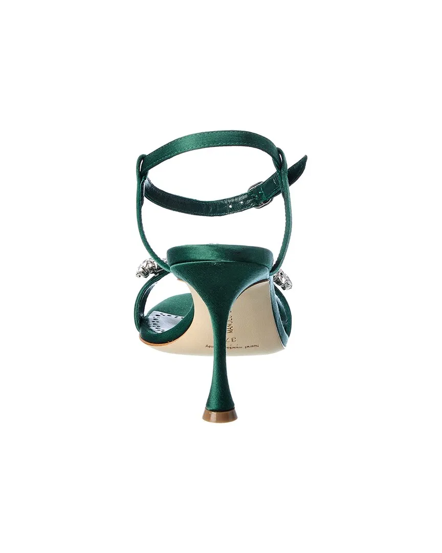 Manolo Blahnik Finah 90 Satin Sandal