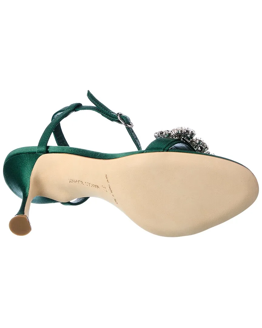 Manolo Blahnik Finah 90 Satin Sandal