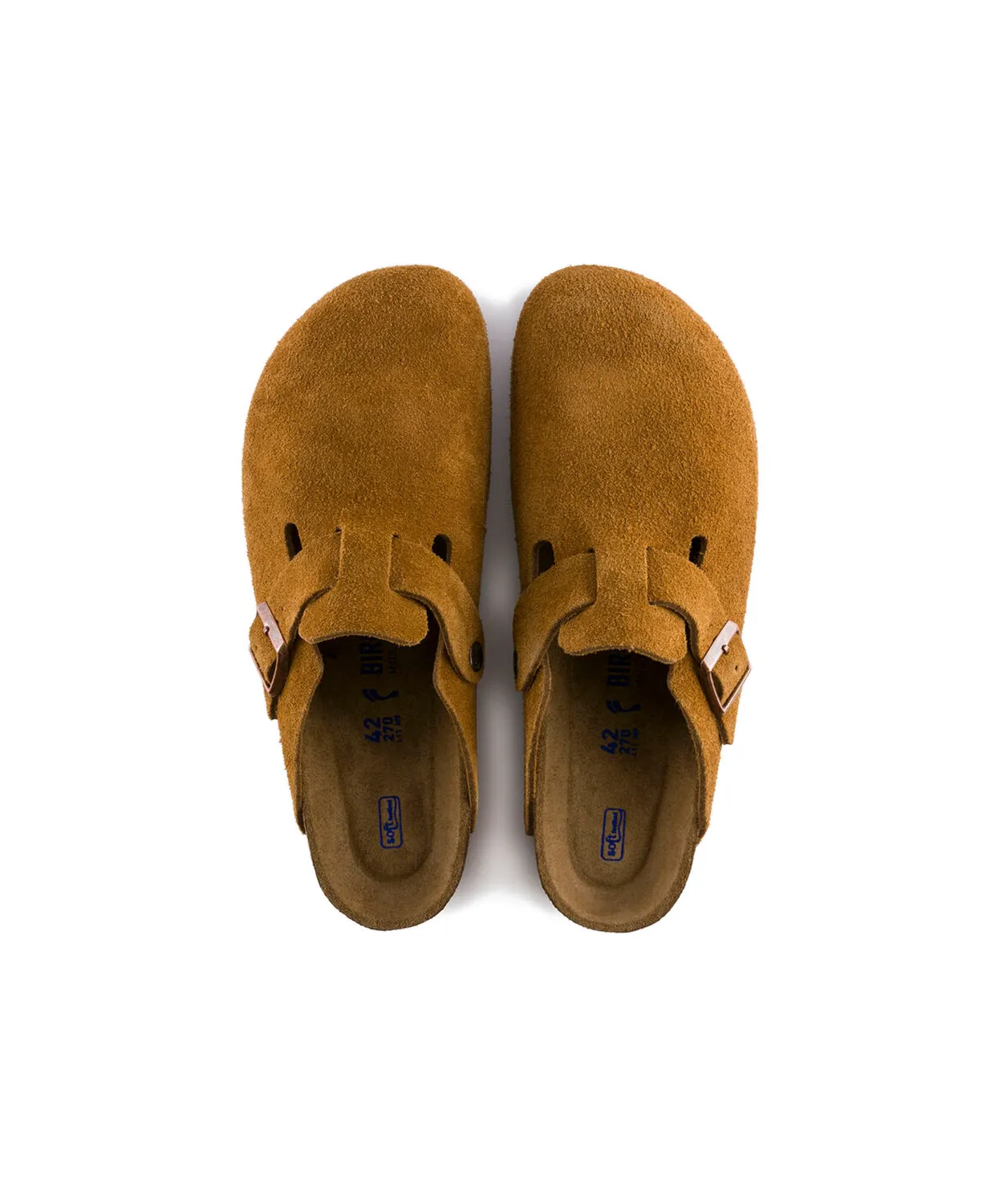 Mens Birkenstock Shoes Birkenstock Boston Suede Leather Mink Soft Footbed Clogs