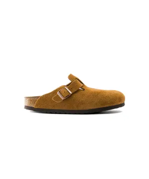 Mens Birkenstock Shoes Birkenstock Boston Suede Leather Mink Soft Footbed Clogs