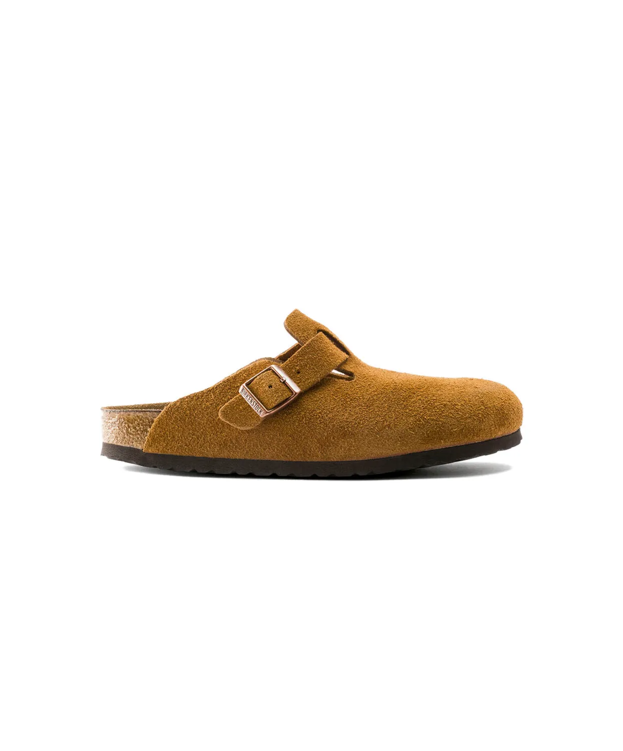 Mens Birkenstock Shoes Birkenstock Boston Suede Leather Mink Soft Footbed Clogs
